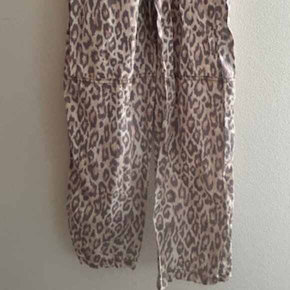 Urban Outfitters Camille Leopard Print Cheetah Cotton Zip Racerback Overalls NEW - Picture 16 of 16